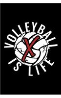 X Monogram Initial Volleyball Journal