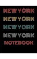 New York Notebook: Blank Line Notebook (8.5 X 11 - 110 Blank Pages)