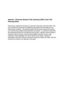 Electronic Systems Test Laboratory (Estl) User Test Planning Guide