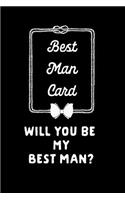 Best Man Card Will You Be My Best Man