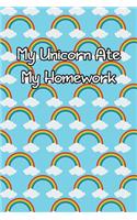 My Unicorn Ate My Homework: Lined Journal