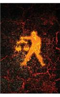 Monogram Libra Notebook: Blank Journal Diary Log(75 Monogram Fire 150 Lined)