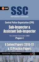 SSC CPO Sub-Inspector & Assistant Sub -Inspector Recruitment Examination Paper -I 8 Solved Papers (2010-16) & 13 Practice Papers
