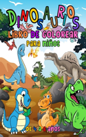 Dinosaurios Libro de Colorear para Niños de 4 a 8 Años