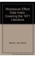 Mossbauer effect data index, covering the 1971 literature