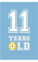 Billiards Notebook - 11 Years Old Billiards Journal - 11th Birthday Gift for Billiards Player - Billiards Diary