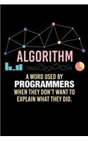 Algorithm A Word Used By Programmers When They Don't Want To Explain What They Did: 120 Pages I 6x9 I Dot Grid I Funny Software Engineering, Coder & Hacker Gifts