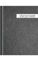 Graph paper notebook journal: The large minimalists quadrille planner for creativity, design development, plotting graphs, mathematics, self expression and doodling - Black leath