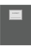 Carnet: Lined and Numbered 120 Pages with Grey Lines Letter Size 8.5 X 11 - A4 Size (Journal, Notes, Notebook, Diary, Composition Book) Soft Cover