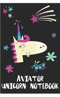 Aviator Unicorn Notebook