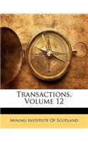 Transactions, Volume 12
