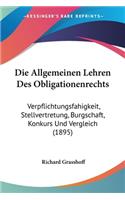 Allgemeinen Lehren Des Obligationenrechts