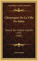 Chroniques De La Ville De Salon
