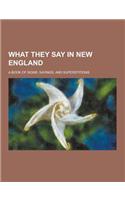 What They Say in New England; A Book of Signs, Sayings, and Superstitions: (English)