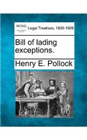 Bill of Lading Exceptions.: (English)
