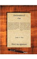 Declaration of One: Here's My Signature(English)