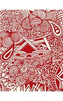 Red Pattern Notebook