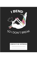 Composition Notebook: Funny Unicorn Soft Glossy Cover Unicorns Kids Wide Ruled Blank Lined Journal Paper 7.5 x 9.25 Inches 110 Pages