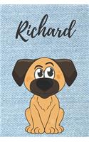 Personalisiertes Notizbuch - Hunde Richard: DIN A5, 120 blanko Seiten