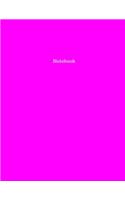 Fuschia Colored Lined Bound Notebook/Journal, Letter Sized (8.5x11 in), 100 pages.