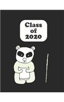 Class of 2020: Blank Panda College Ruled Notebook