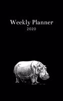 Weekly Planner 2020: Hippo Planner - Organizer 2020 - Monthly - Daily - Views - To-Do - Wildlife Animal