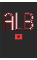 Vintage Albania Notebook - Albania Diary - Retro Albanian Flag Journal - Albania Gifts: Medium College-Ruled Journey Diary, 110 page, Lined, 6x9 (15.2 x 22.9 cm)