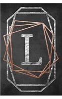 Chalkboard Foiling Minimalist Letter Notebook - L