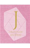 J: Monogram Personalized Gratitude Journal For Quiet Time, 5 Minutes a Day (110 Pages, 8.5 x 11)