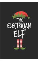 Funny Electrician Elf Christmas Notebook Gift