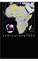 Modern Day Color Map of the Continent of Africa Journal: Take Notes, Write Down Memories in this 150 Page Lined Journal