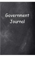 Government Journal Chalkboard Design: (Notebook, Diary, Blank Book)