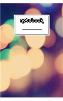 Notebook: Colorful City Lights Notebook - Beautiful 100-Page College-Ruled Work Book to Write in - Stylish 6 X 9 Lined Journal (Cool Notebooks)