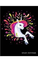 Unicorn Sketchbook: Sketch Book for Kids Girls Notebook Journal Teens Students Blank Pages for Drawing Sketching Doodling Large, 8.5 x 11