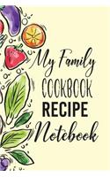 My Family Cookbook Recipe Notebook