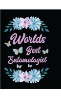 Worlds Best Entomologist: Black Blank Lined Journal