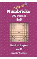 Puzzles for Brain Numbricks - 200 Hard to Expert Puzzles 9x9 vol. 13