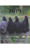 2019 Weekly / Monthly Planner December 2018 - January 2020