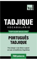 Vocabulário Português Brasileiro-Tadjique - 7000 palavras