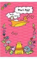 Bullet Journal Notebook for Cat Lovers Funny Flying Cartoon Cat 4: 162 Numbered Pages with 150 Dot Grid Pages, 6 Index Pages and 2 Key Pages for Journaling, Writing, Planning and Doodling, for Women, Men, Kids, 160 