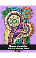 Flower Mandalas Adult Coloring Book