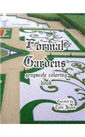 Formal Gardens Grayscale Coloring Book