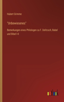 Unbewiesenes