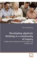 Developing algebraic thinking in a community of inquiry