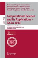 Computational Science and Its Applications -- Iccsa 2013: 13th International Conference, Ho CHI Minh City, Vietnam, July 24-27, 2013, Proceedings, Part II
