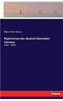 Repertorium der deutsch-kolonialen Literatur