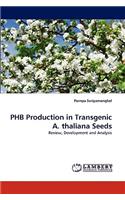 PHB Production in Transgenic A. thaliana Seeds