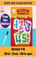 Wipe and Clean: Reusable Number Tracing 1-10 Book | Best Pencil Control Tracing Book for Kids with FREE Pen Included