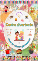 Cucina divertente - Libro da colorare per bambini - Illustrazioni allegre per incoraggiare l'amore per la cucina: Divertente raccolta di adorabili scene di cucina e barbecue per bambini