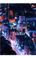 Password Tracker: The perfect nighttime city scene notebook to track your sites, passwords and usernames.